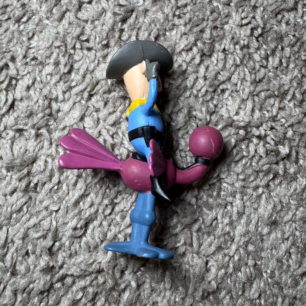 Cowboy Riding OSTRICH Plastic Figure Island Misfit Toy 2002 Rudolph 3" Tall VTG - Picture 2 of 6